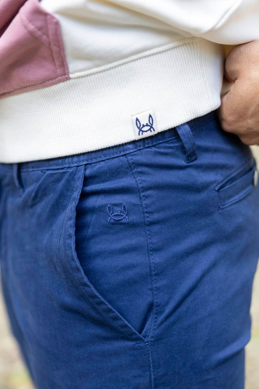 Pantalón Cargo Cintura Elástica Marino