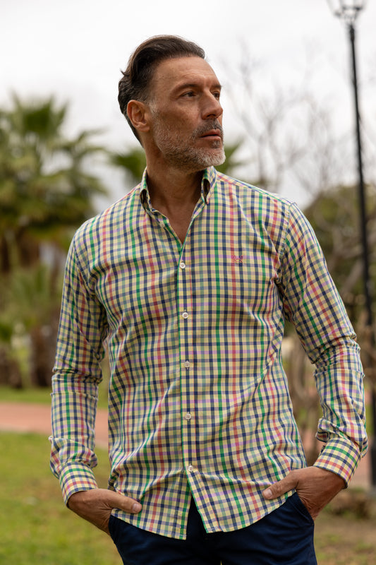 Camisa Cuadro Amarillo Verde | Segovia