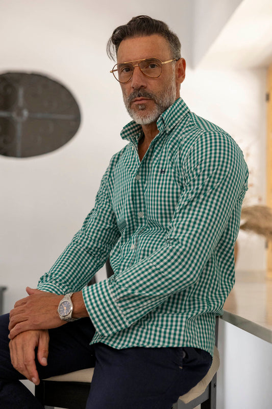 Camisa Oxford Cuadro Vichy Verde | Ferrol