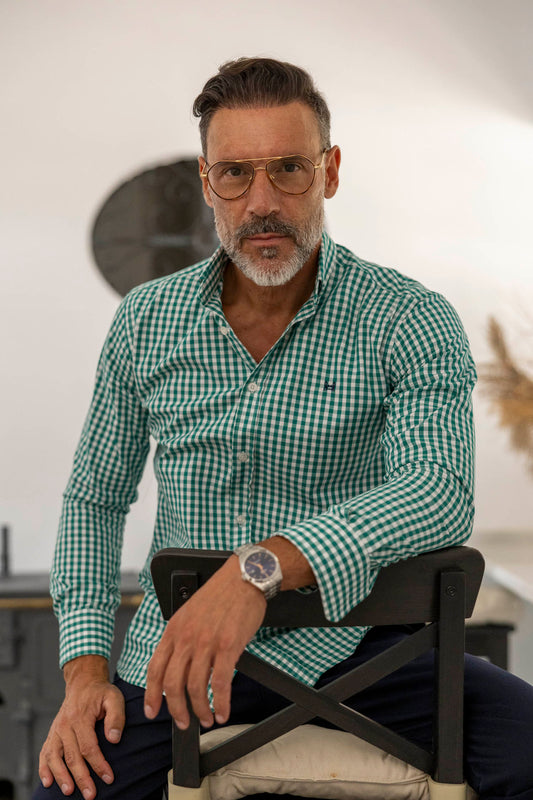 Camisa Oxford Cuadro Vichy Verde | Ferrol