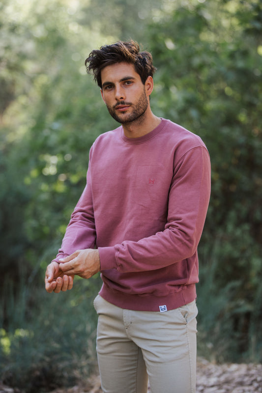 Sudadera Tacto Melocotón | Burdeos