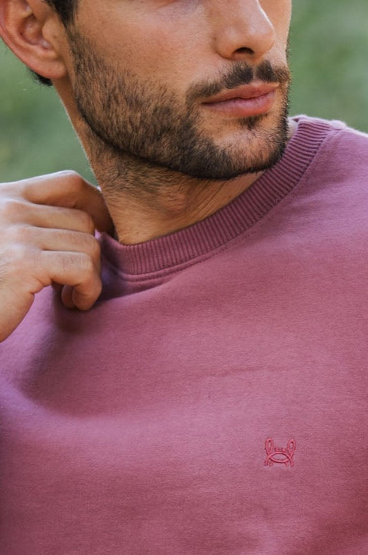 Sudadera Tacto Melocotón | Burdeos