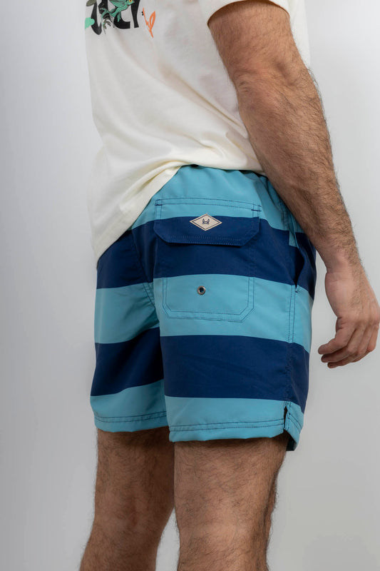 Bañador Raya Ancha Azul