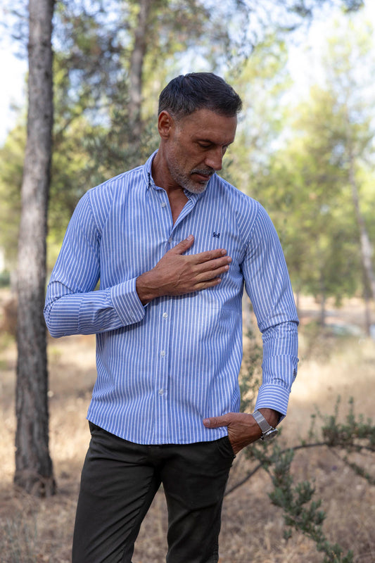 Camisa Rayas Oxford Azul | Sevilla