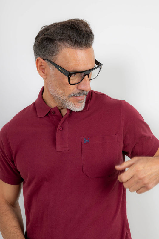 Polo Bolsillo Granate
