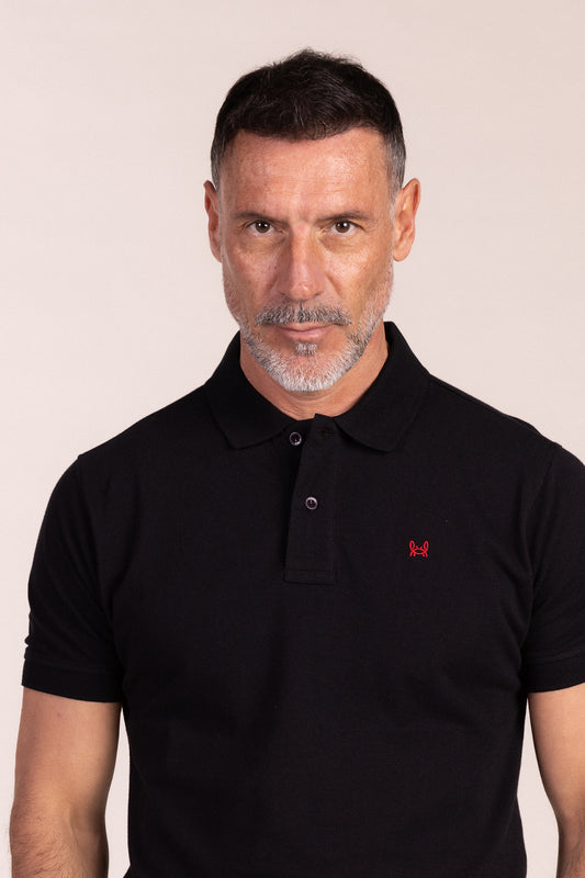 Polo Básico Manga Corta Negro
