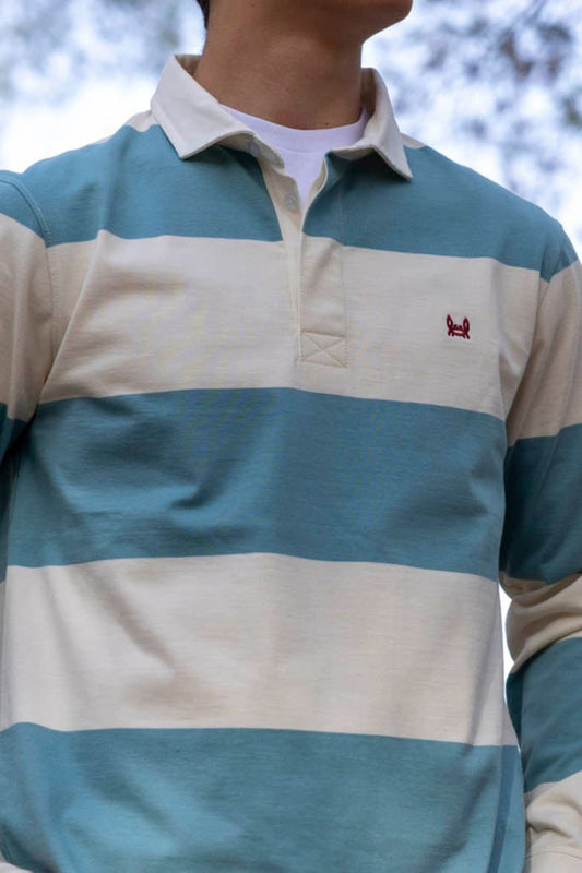 Polo Rugby | Turquesa & Crema