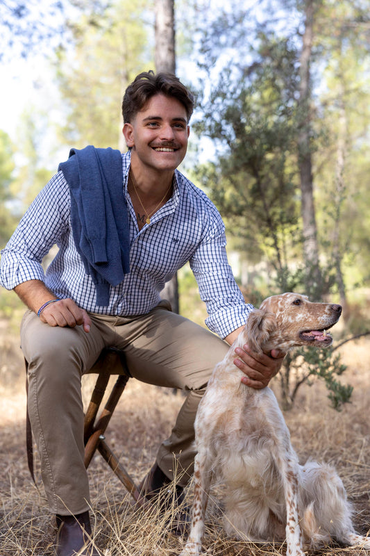 Camisa Cuadros Algodón Azul | Éibar
