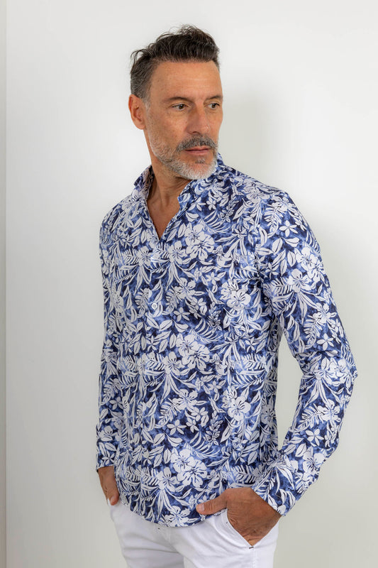 Camisa estampada slim fit | Tropical