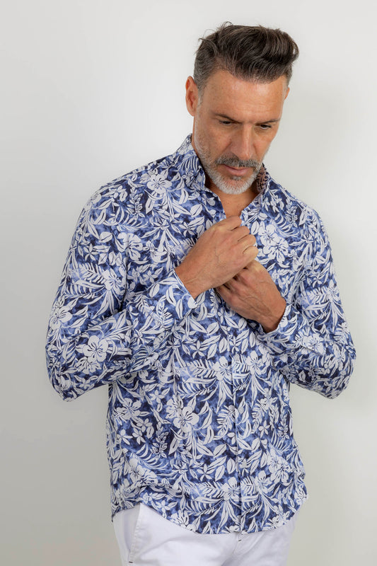 Camisa estampada slim fit | Tropical