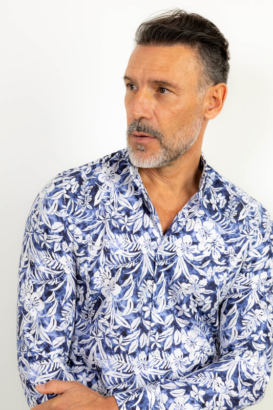 Camisa estampada slim fit | Tropical