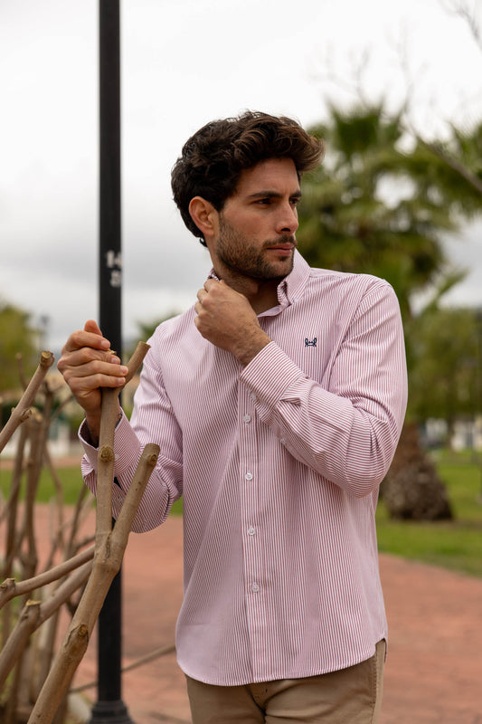 Camisa Rayas Oxford Burdeos | Córdoba