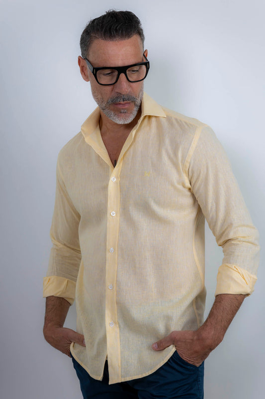 Camisa Lino Amarilla | Ibiza