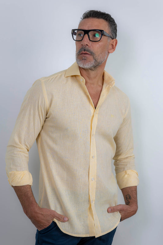 Camisa Lino Amarilla | Ibiza