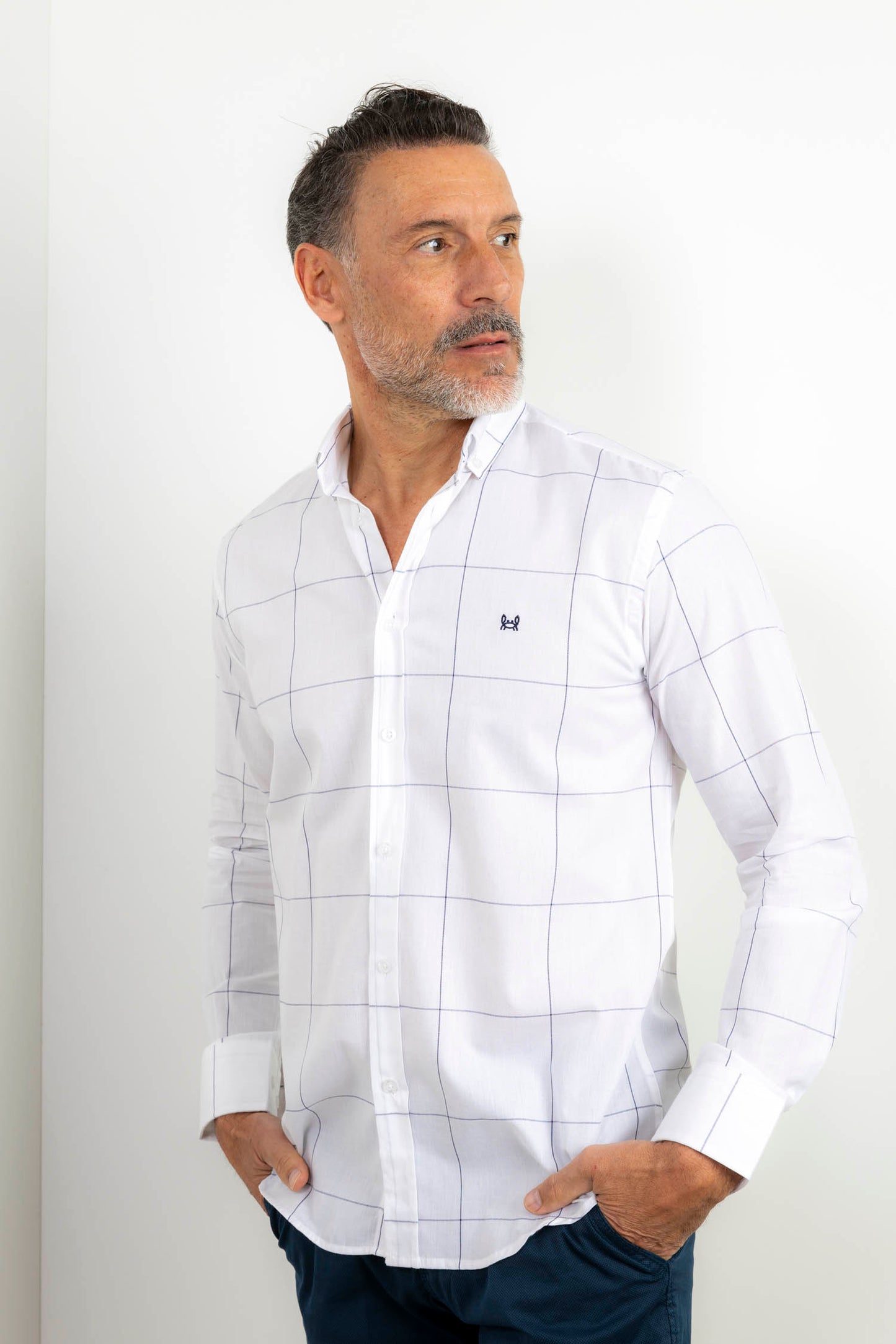 Camisa Cuadro Marino | Carmona
