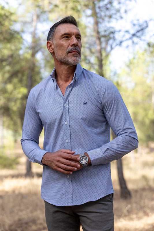 Camisa Estampada Gris | Torrejón