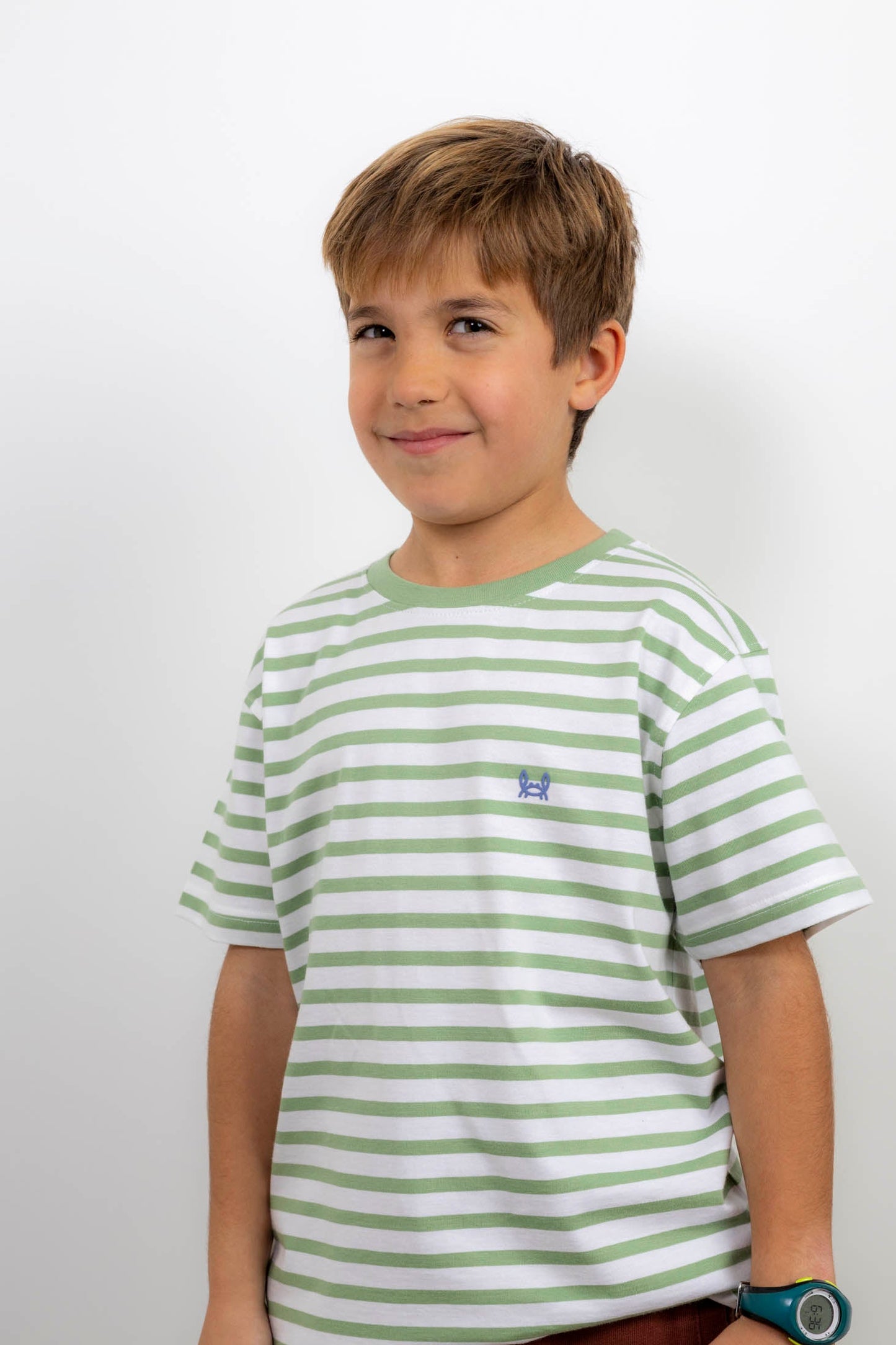 Camiseta Infantil Rayas Verde | Marsella