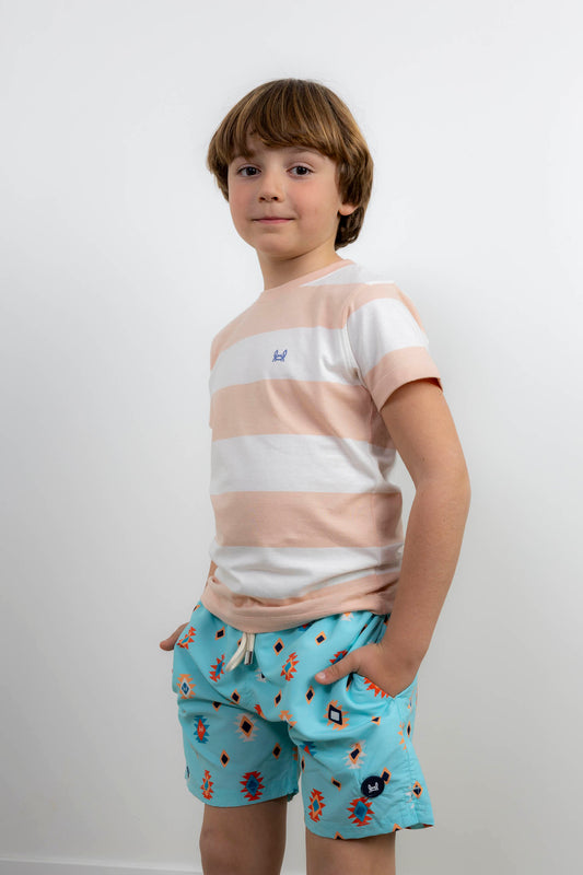 Camiseta Infantil Rayas Rosa | Monaco