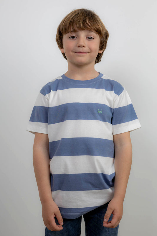 Camiseta Infantil Rayas Azul | Monaco