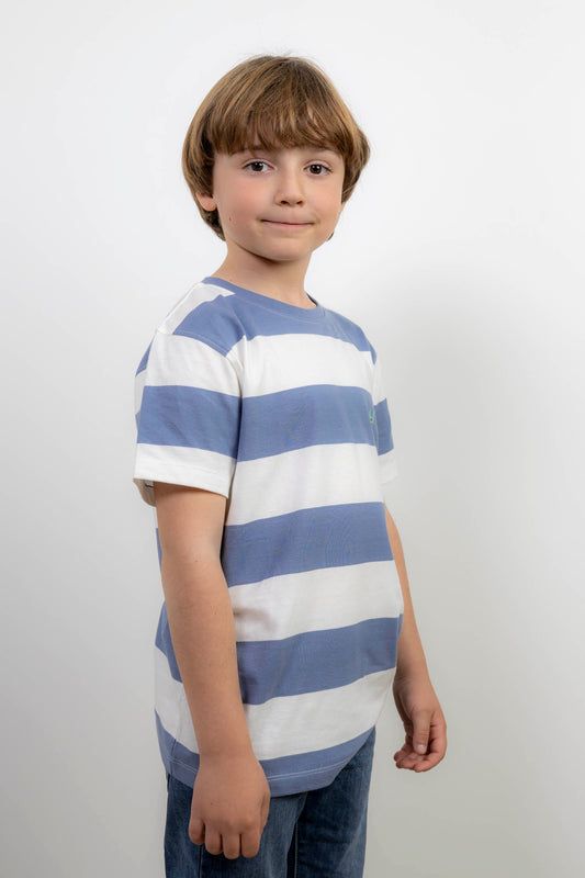 Camiseta Infantil Rayas Azul | Monaco