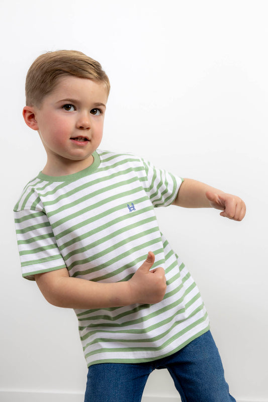 Camiseta Infantil Rayas Verde | Marsella