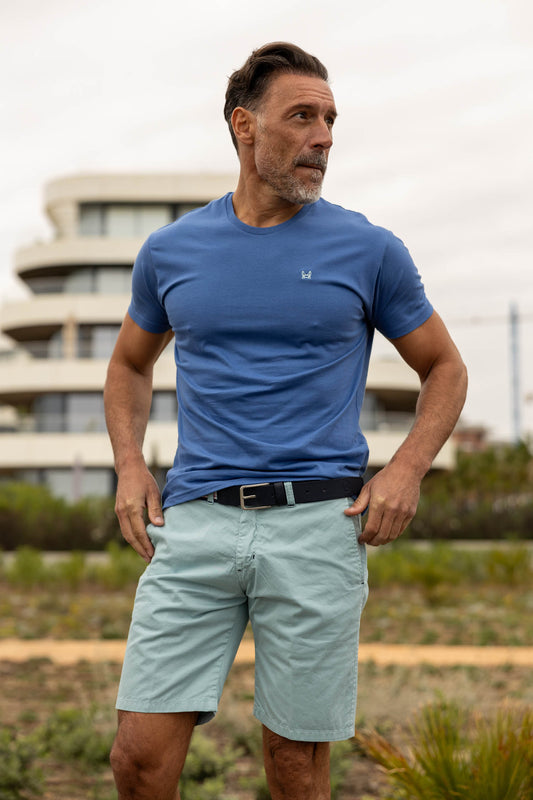 Camiseta Básica Azul Medio