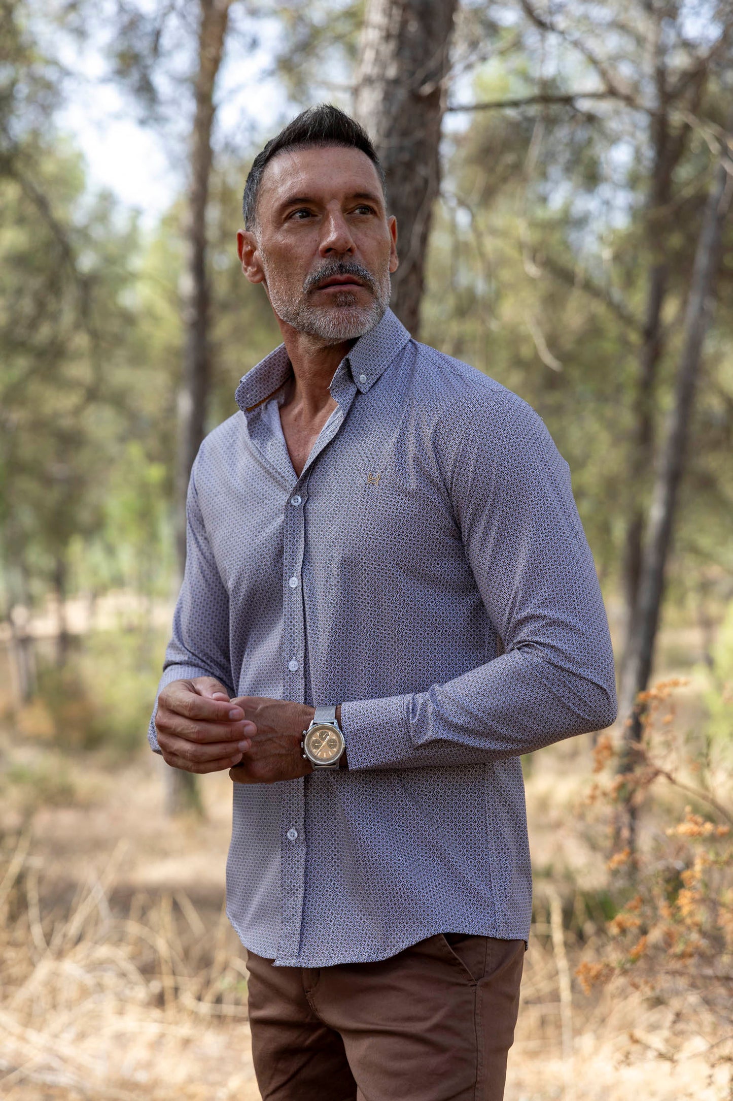 Camisa Estampada Marrón | Torrejón