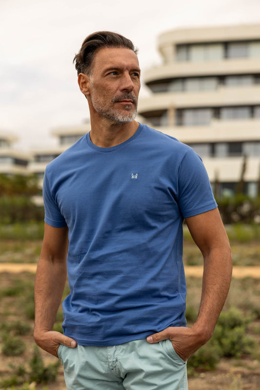 Camiseta Básica Azul Medio