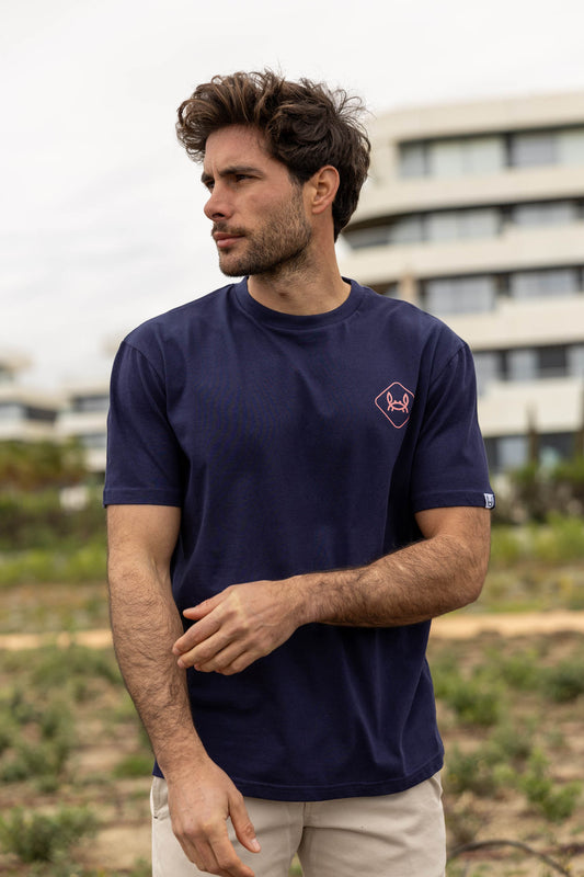 Camiseta Azul Marino Rombo Coral