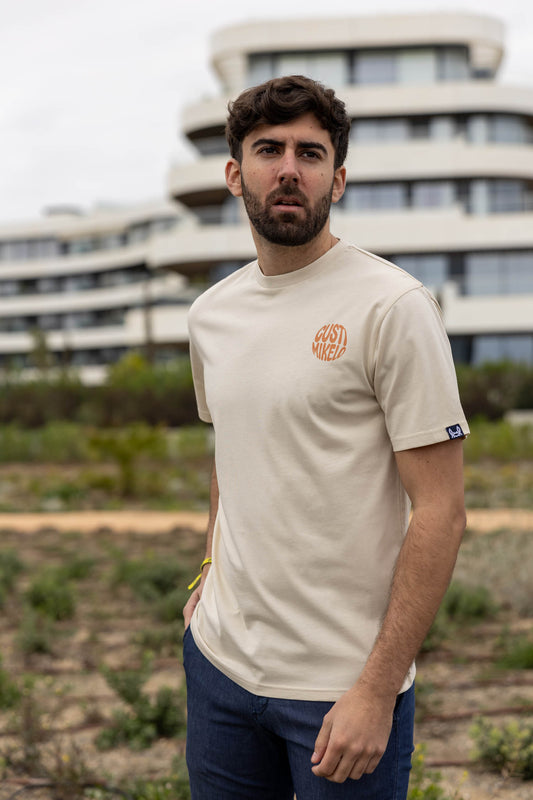 Camiseta Print Circle Beige