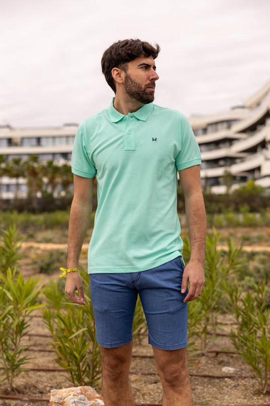 Polo Básico Verde Agua