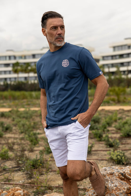 Camiseta Print Circle Azul Marino