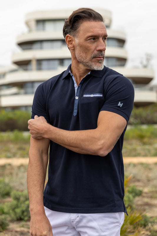 Polo Azul Marino Bolsillo | Argentina