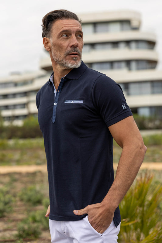 Polo Azul Marino Bolsillo | Argentina
