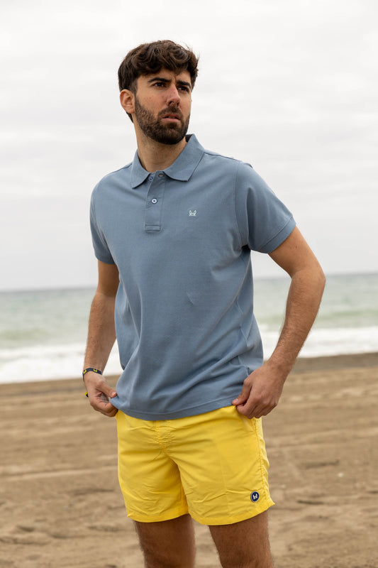 Polo Básico Azul Ácido