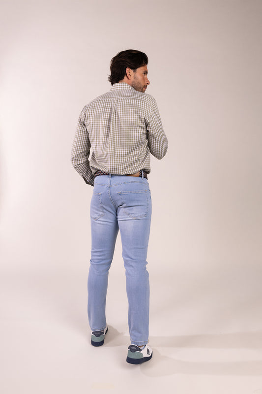 Camisa Cuadro Algodón Kaki | Santurce