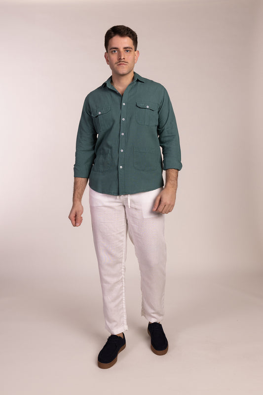 Guayabera Lino Verde