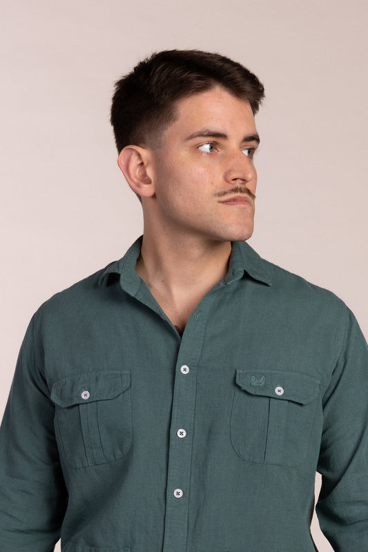 Guayabera Lino Verde