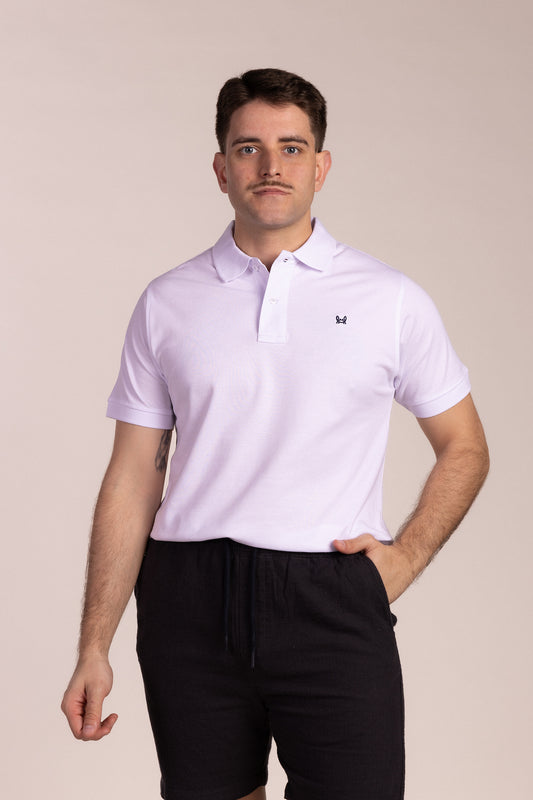 Polo Básico Manga Corta Blanco
