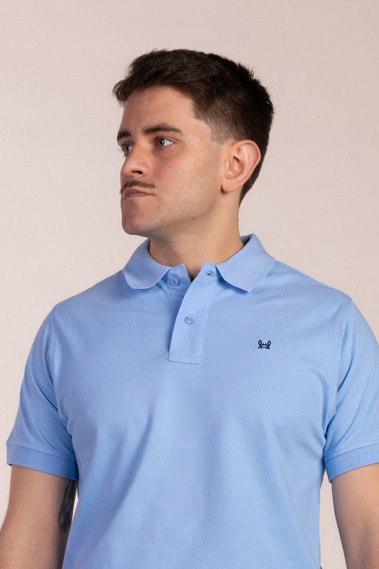 Polo Básico Manga Corta Azul Celeste