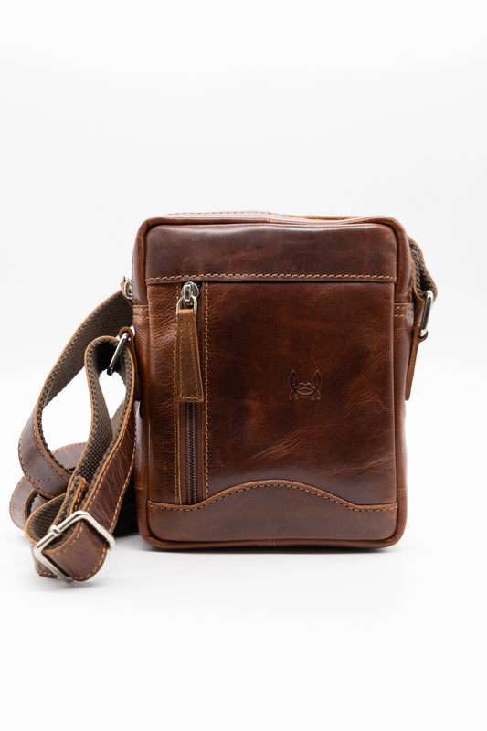 Bolso bandolera piel cuero