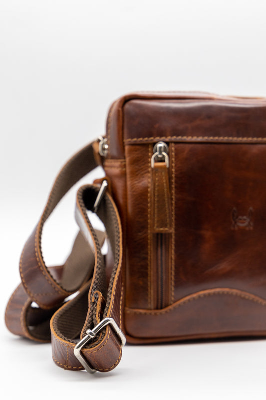 Bolso bandolera piel cuero