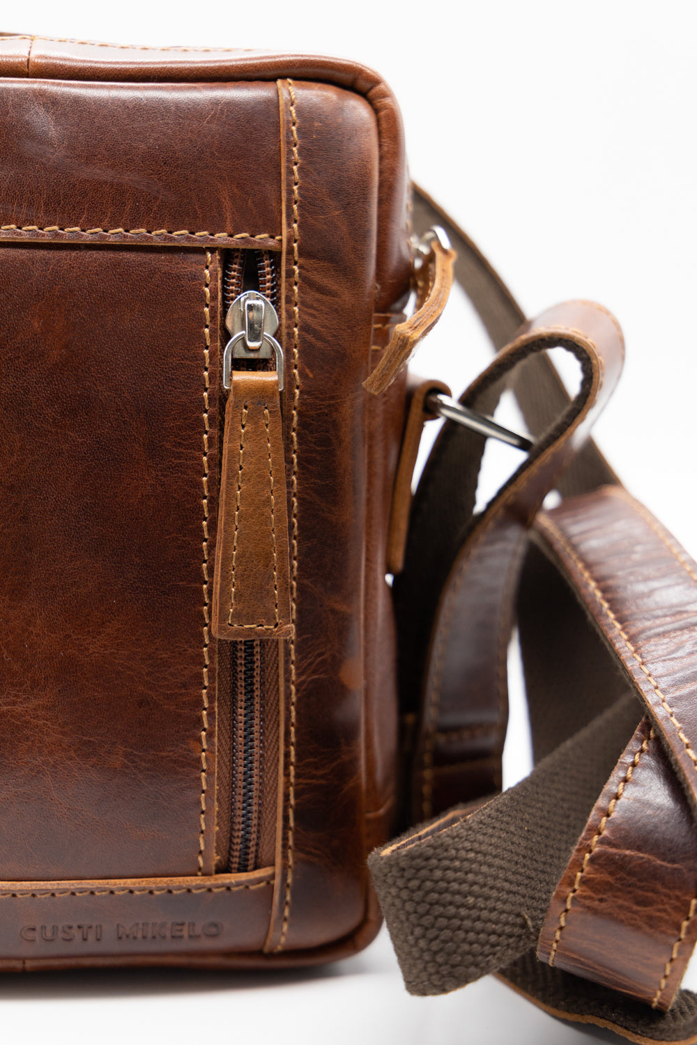 Bolso bandolera piel cuero