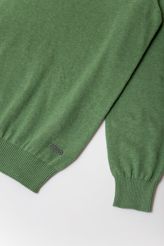 Jersey Básico Cuello Pico Verde Medio