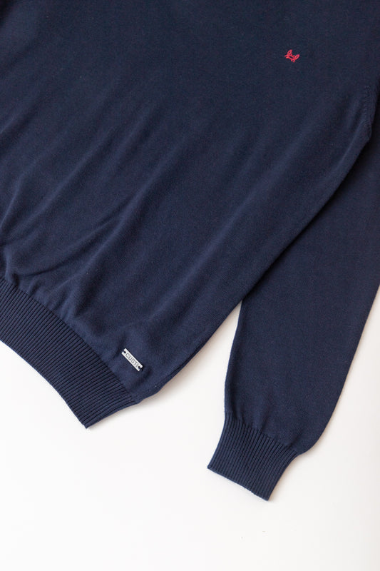 Jersey Básico Cuello Pico Azul Marino