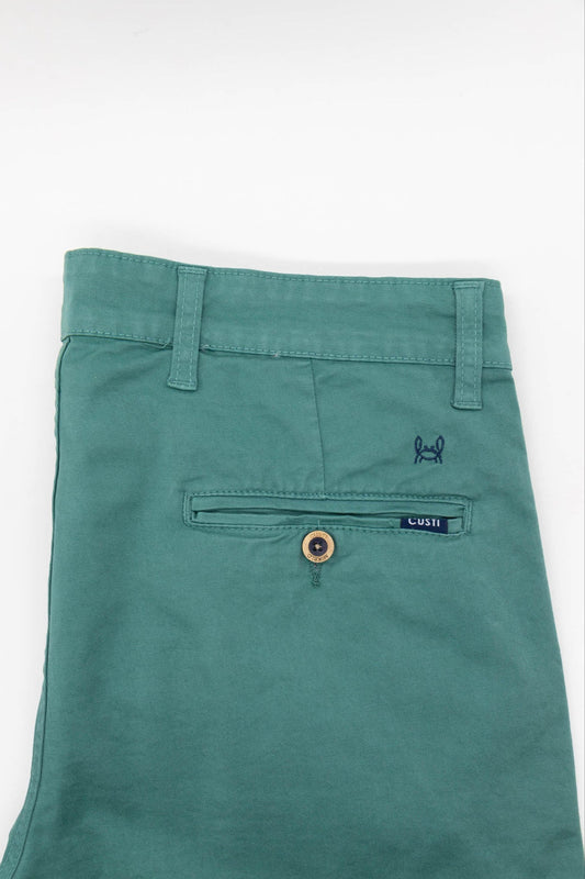 Bermuda Elástica Verde Azulado | Priego