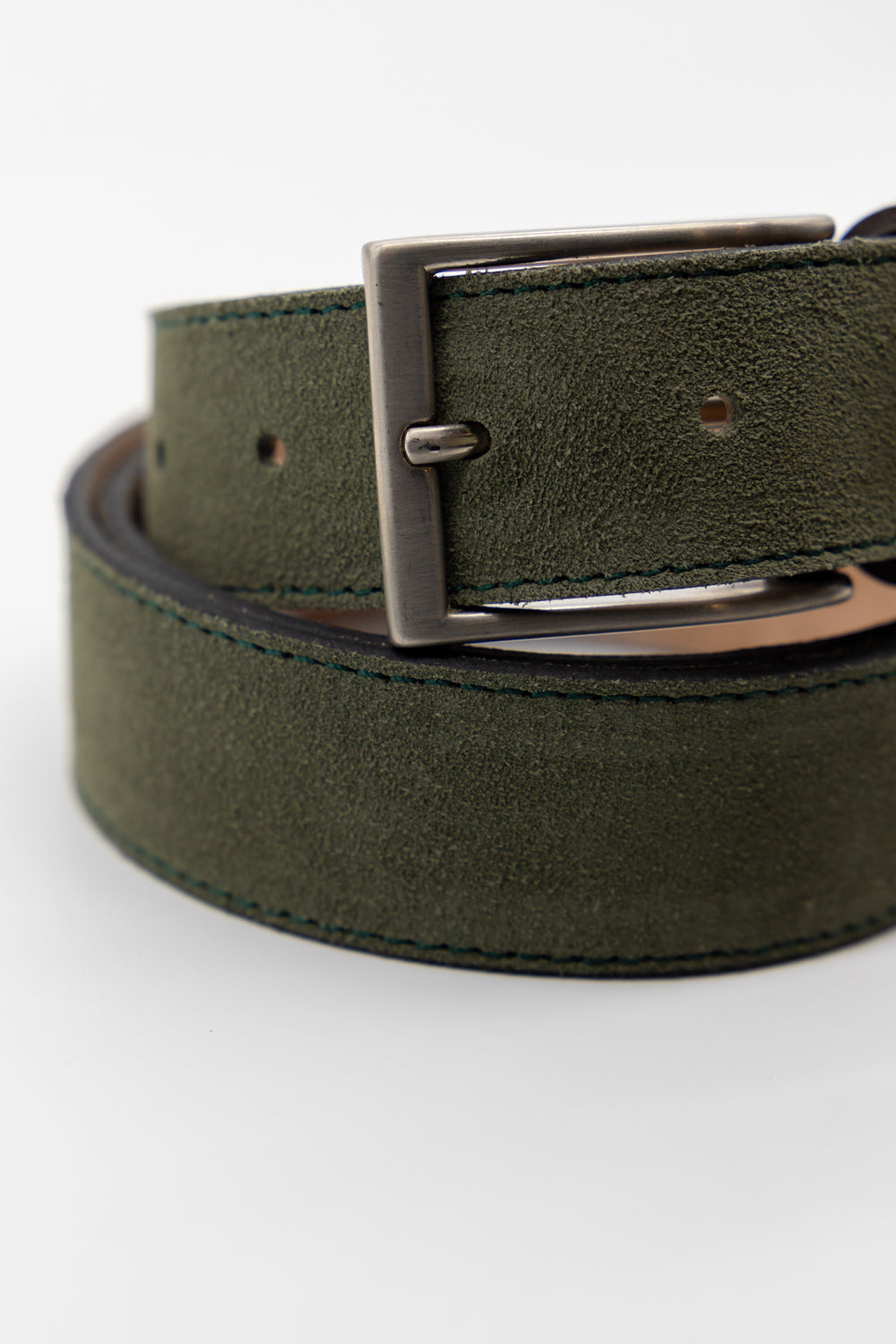 Cinturón piel kaki