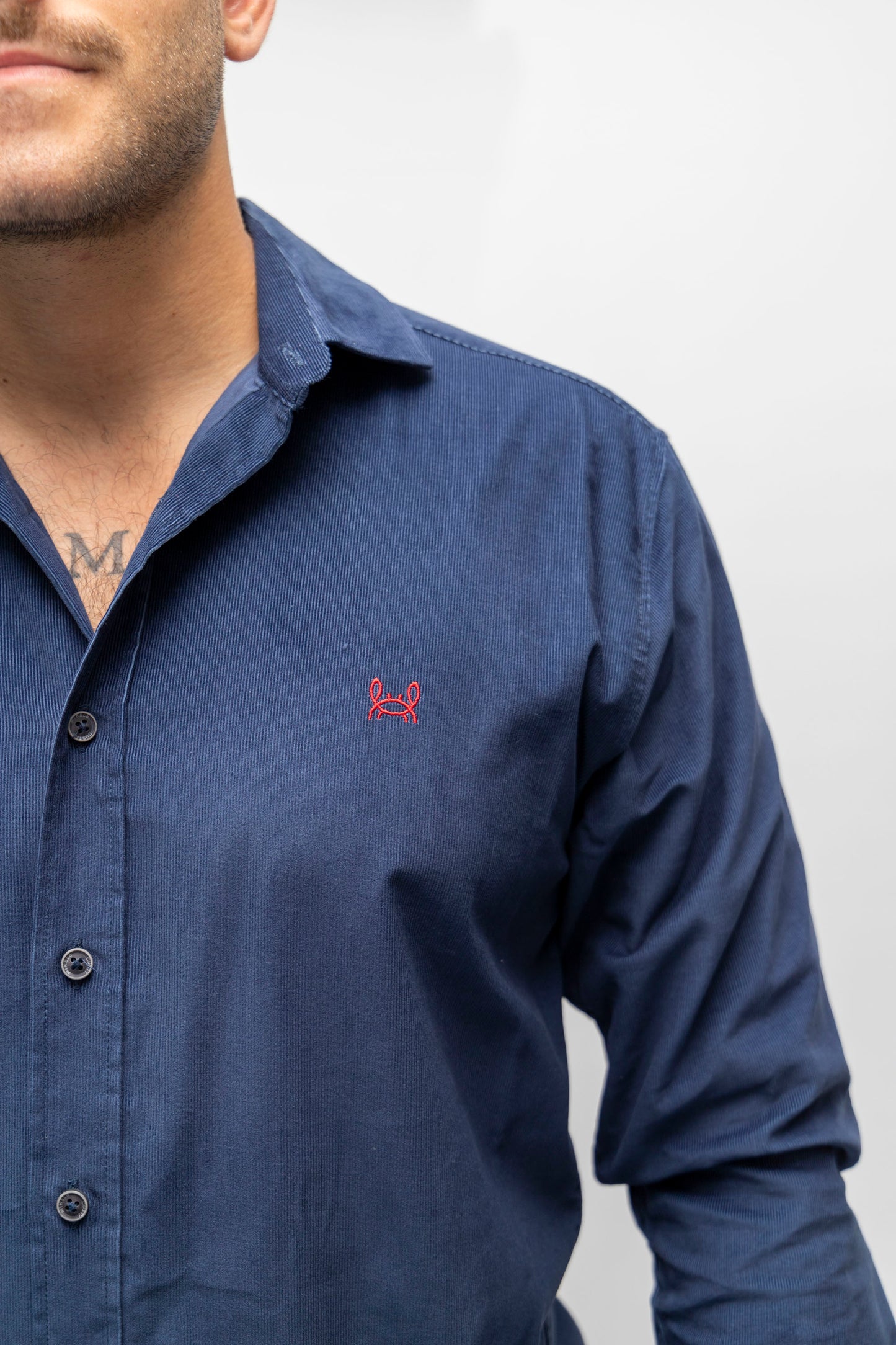 Camisa micropana marino