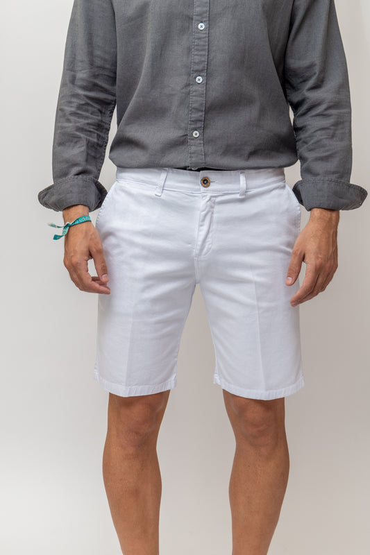 Bermuda Elástica Blanca | Priego