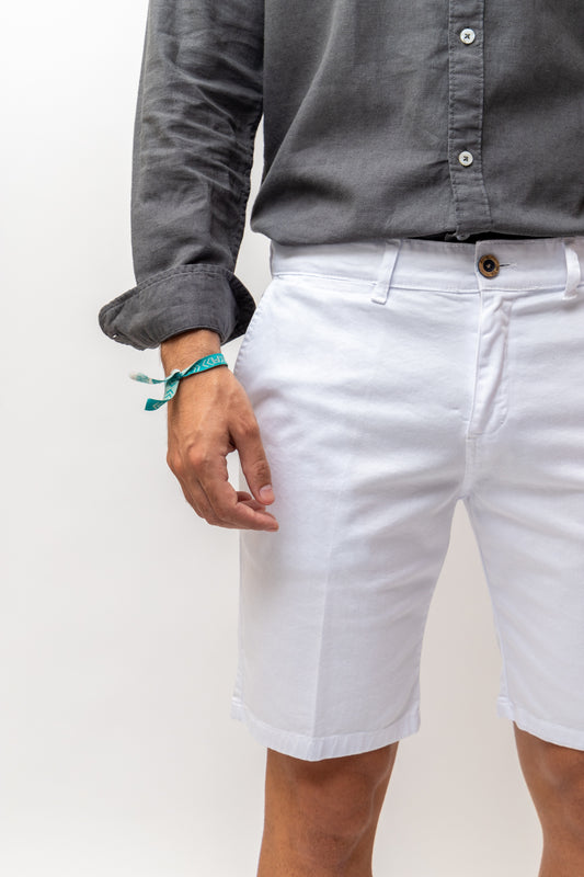Bermuda Elástica Blanca | Priego